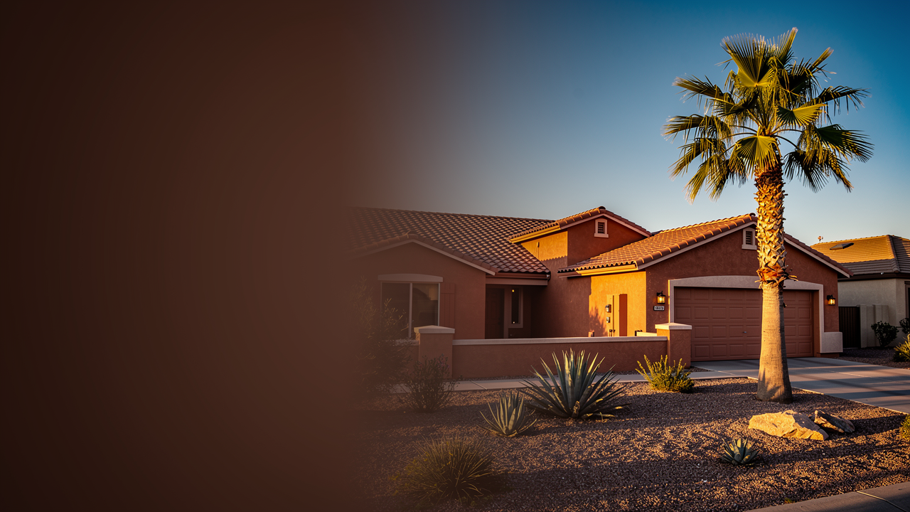 A Phoenix-area home in warm golden-hour desert light